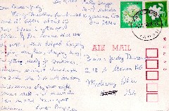 Postcard from Sally Sayger to Bruce & Judy Dorrough
